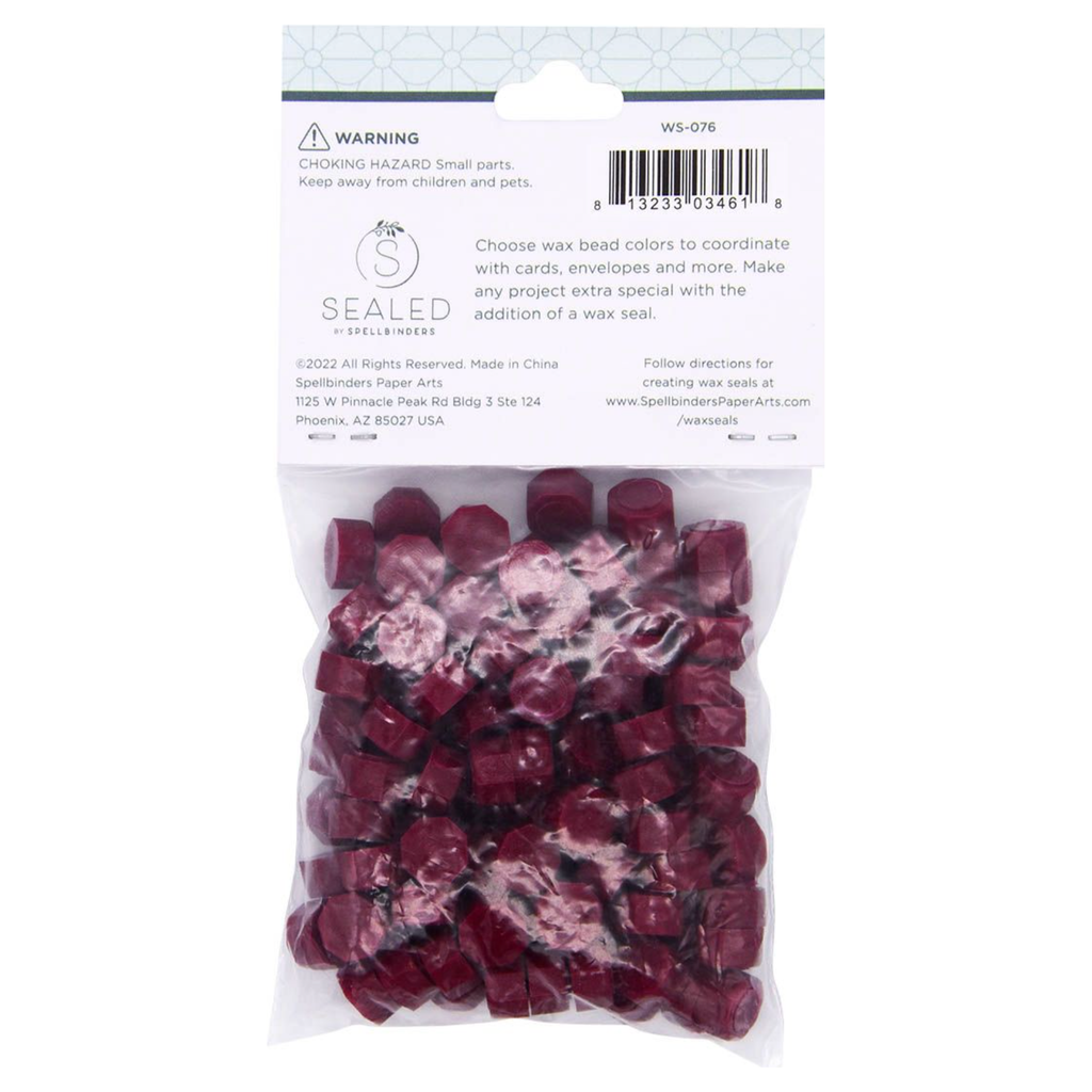 WS-076 Spellbinders Classic Crimson Wax Beads Crimson