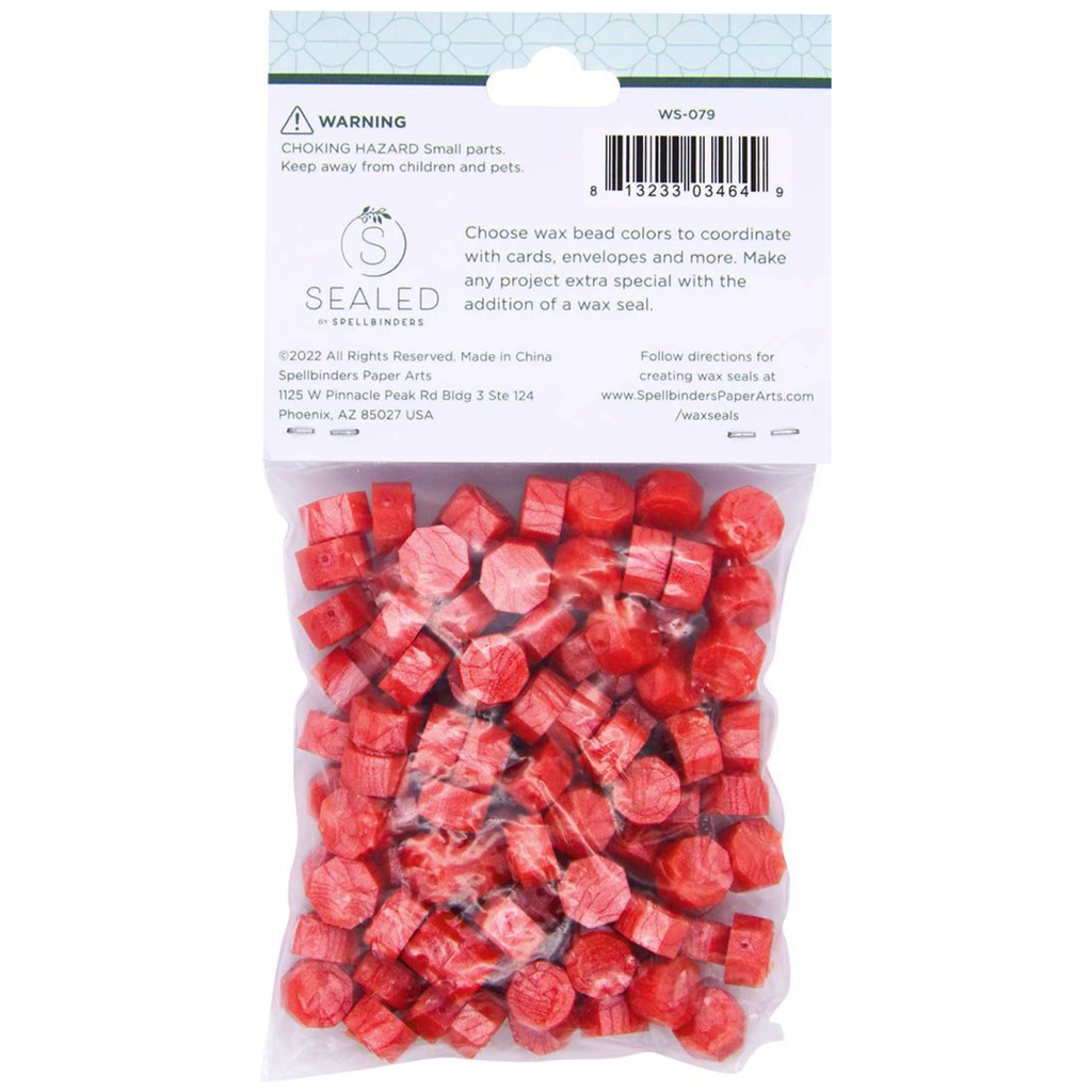 WS-079 Spellbinders Coral Wax Beads Coral