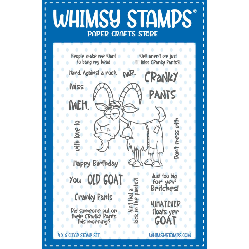 Whimsy Stamps Cranky Pants Clear Stamps CWSD453