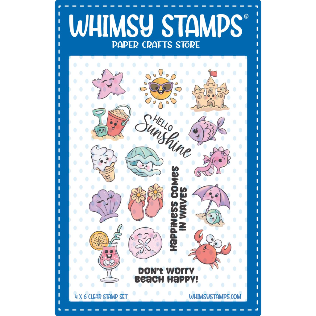 Whimsy Stamps Summer Beach Icons Clear Stamps KHB202