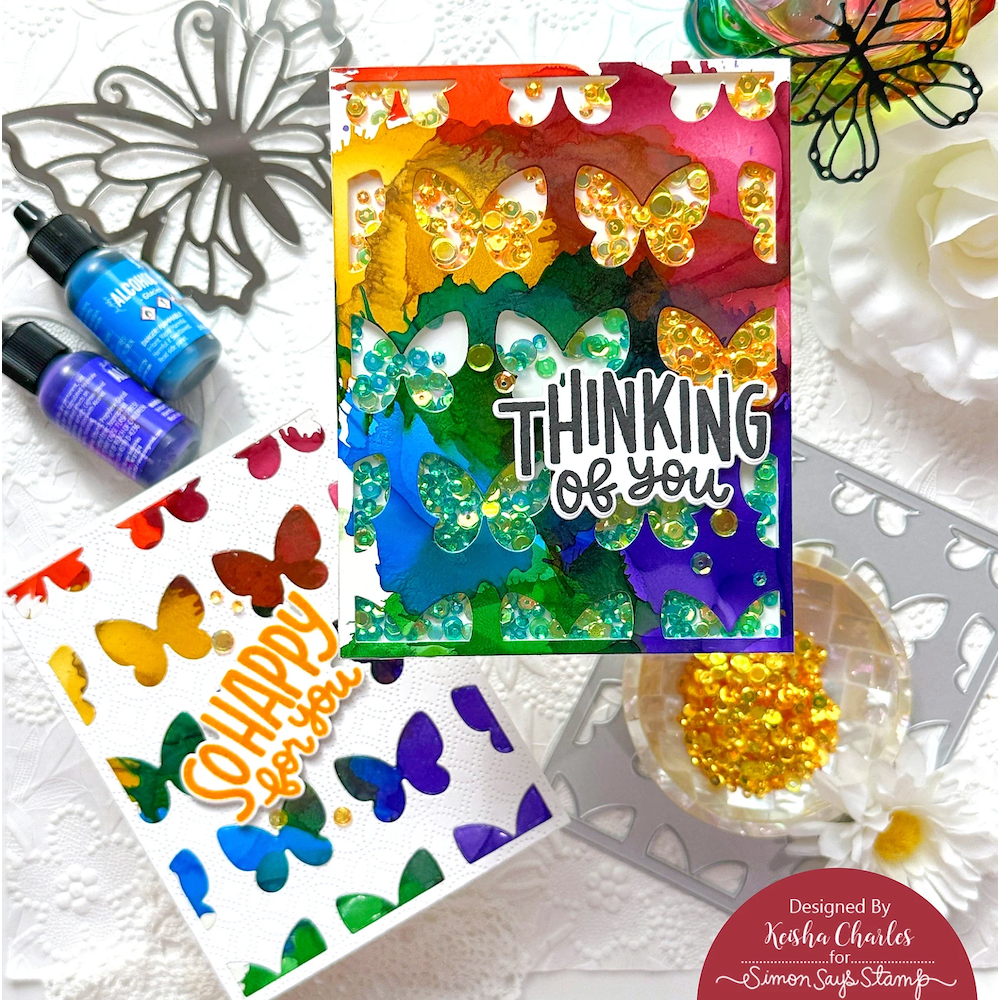 Tim Holtz Alcohol Pearls KIT 6 Ranger tank79514 Billow Butterfly Cards | color-code:ALT02