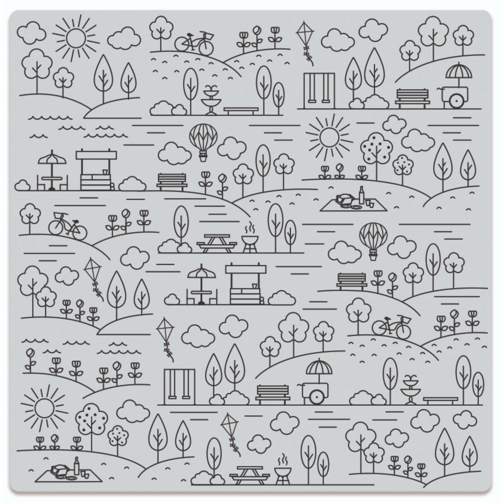 Hero Arts Cling Stamp Park Background Bold Prints CG916