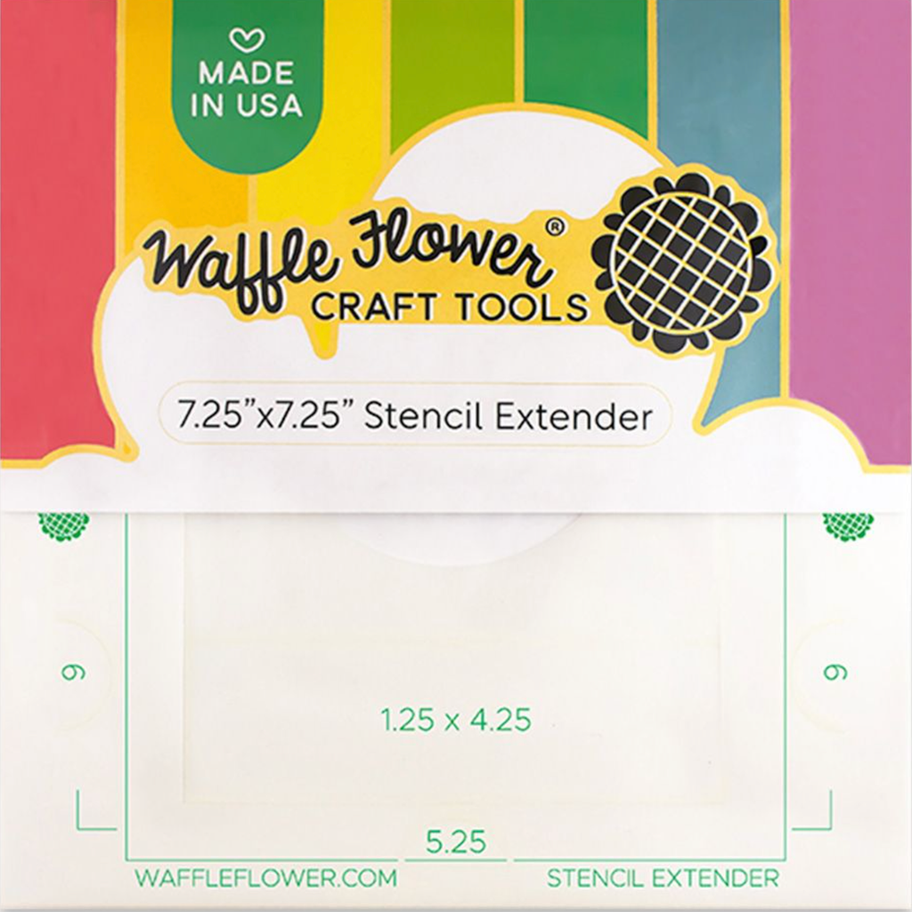 Waffle Flower 7.25x7.25 inch Stencil Extender WFT078