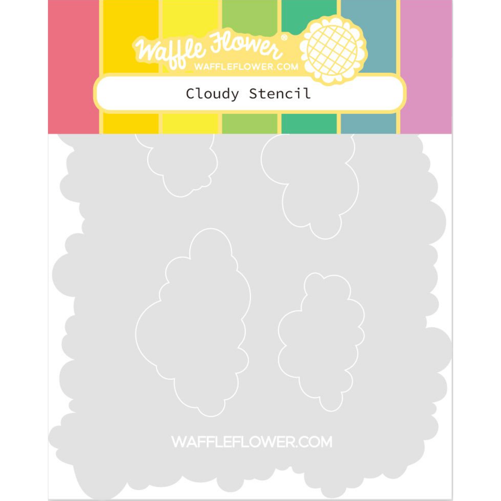 Waffle Flower Cloudy Stencil 421439