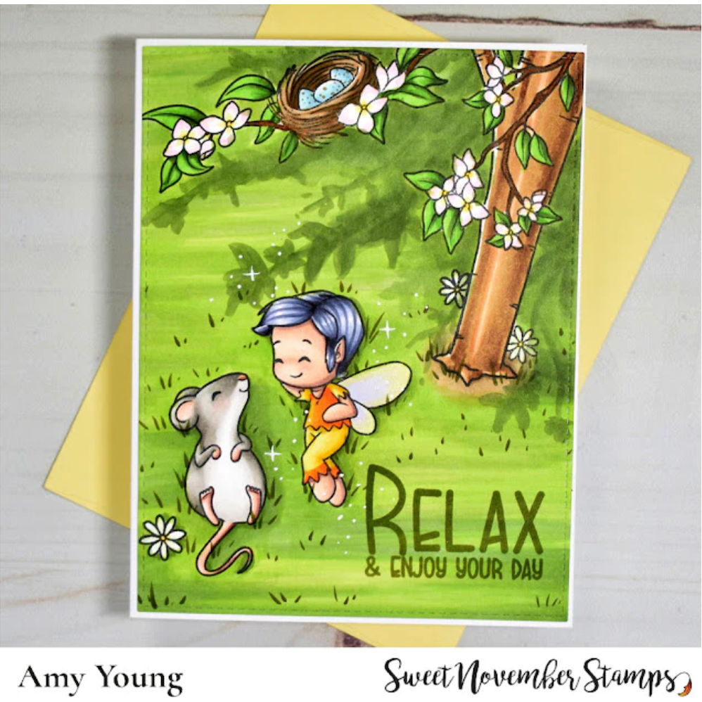 Sweet November Stamps Spring Wees Clear Stamp Set snsspsw23 Relax