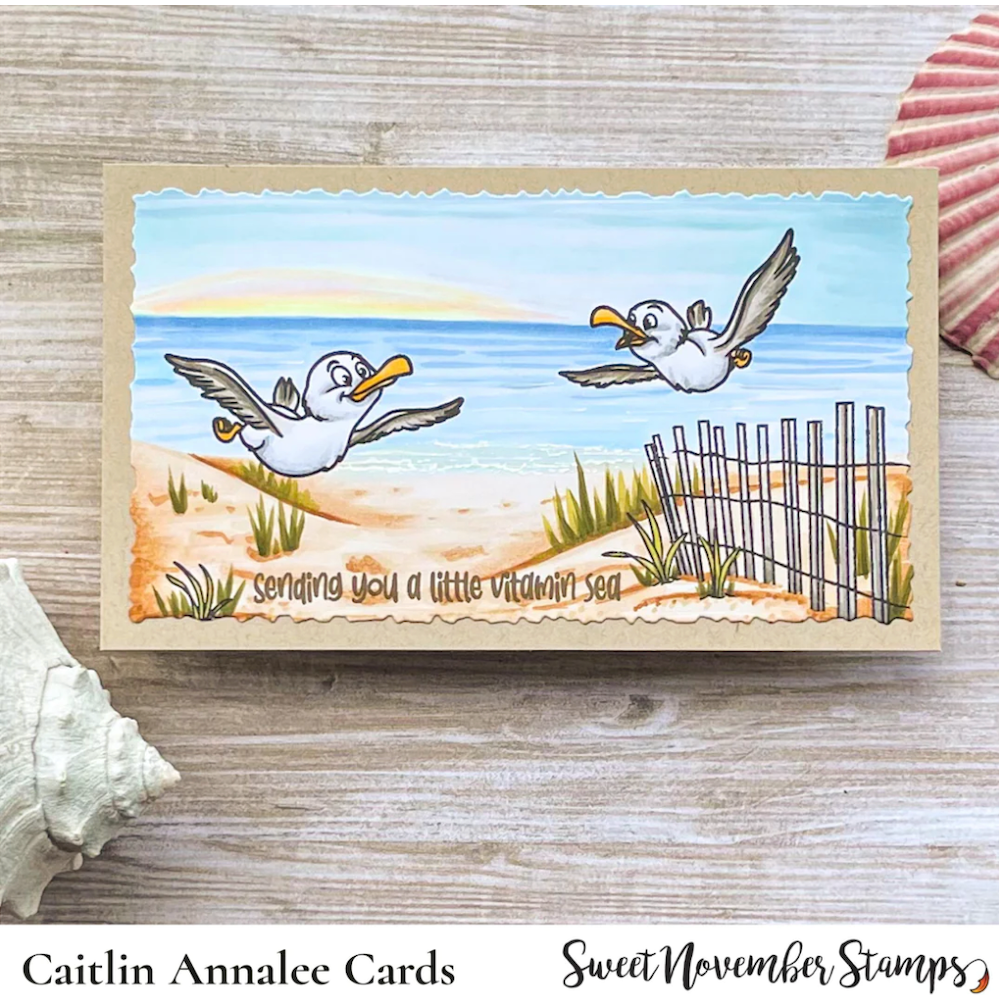 Sweet November Stamps Sea Birds Clear Stamp Set snsmmsb23 Vitamin Sea