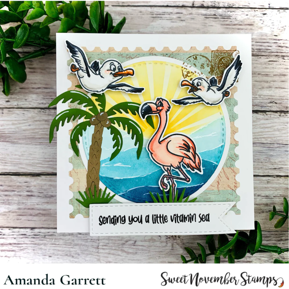 Sweet November Stamps Sea Birds Clear Stamp Set snsmmsb23 Flamingo