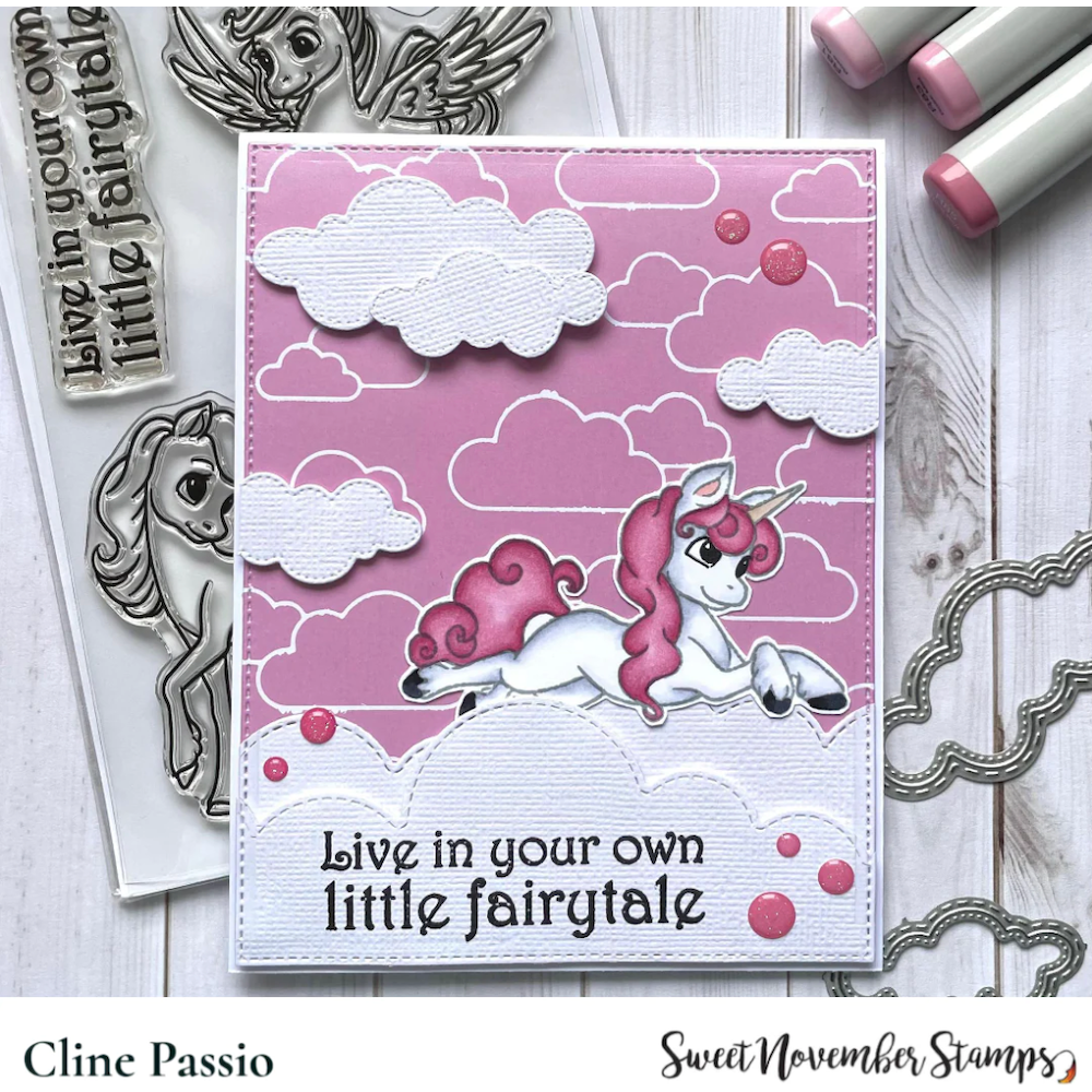 Sweet November Stamps Fairytale Unicorns Clear Stamp Set snssufu23 Unicorn