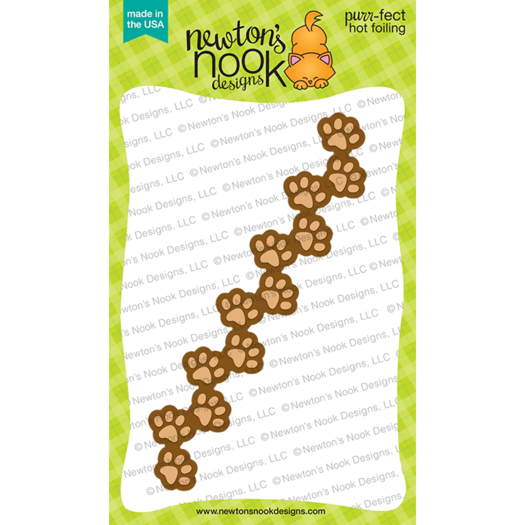 Newton's Nook Designs Paw Prints Hot Foil Plate NN2307HF3