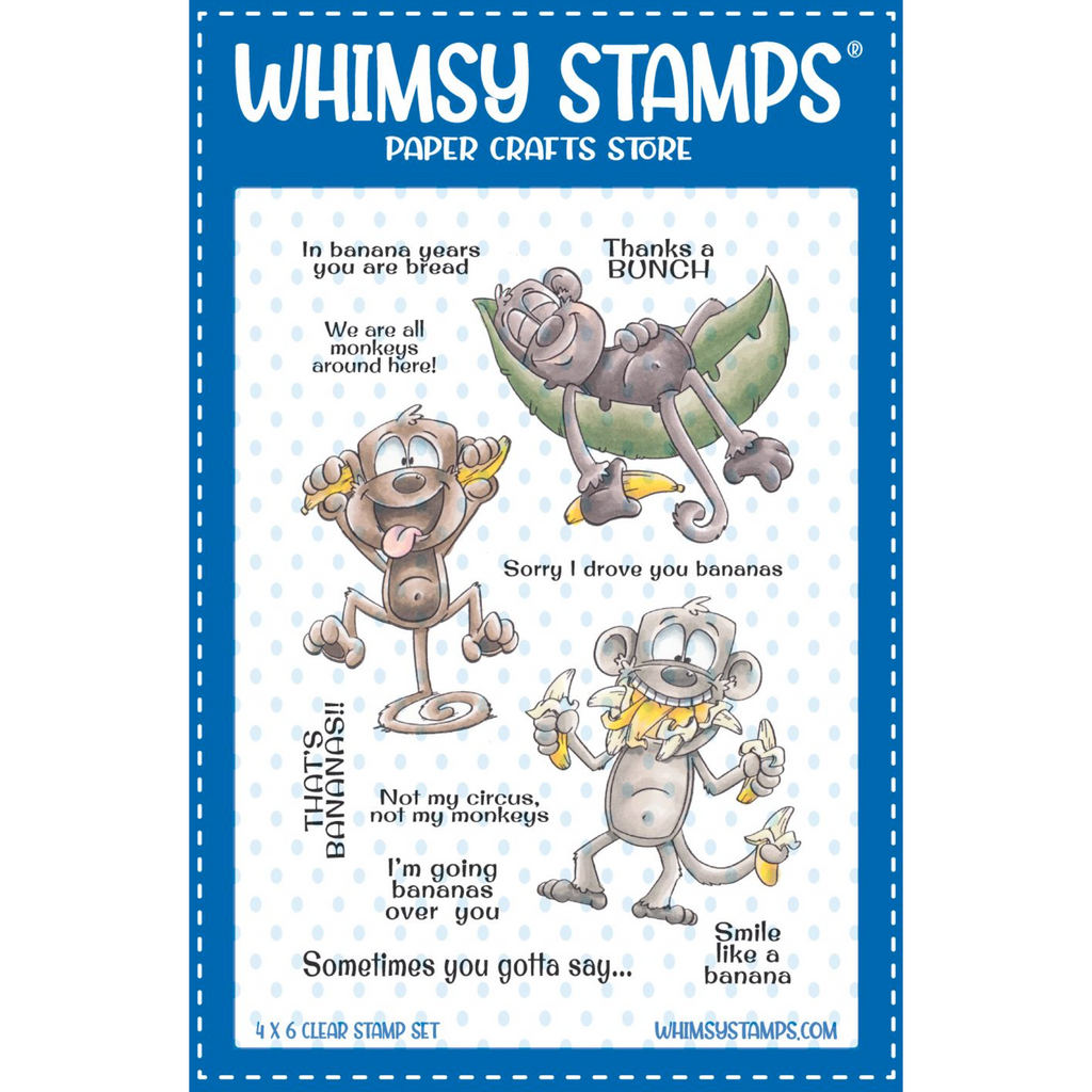 Whimsy Stamps Banana Bunch Clear Stamps DP1117