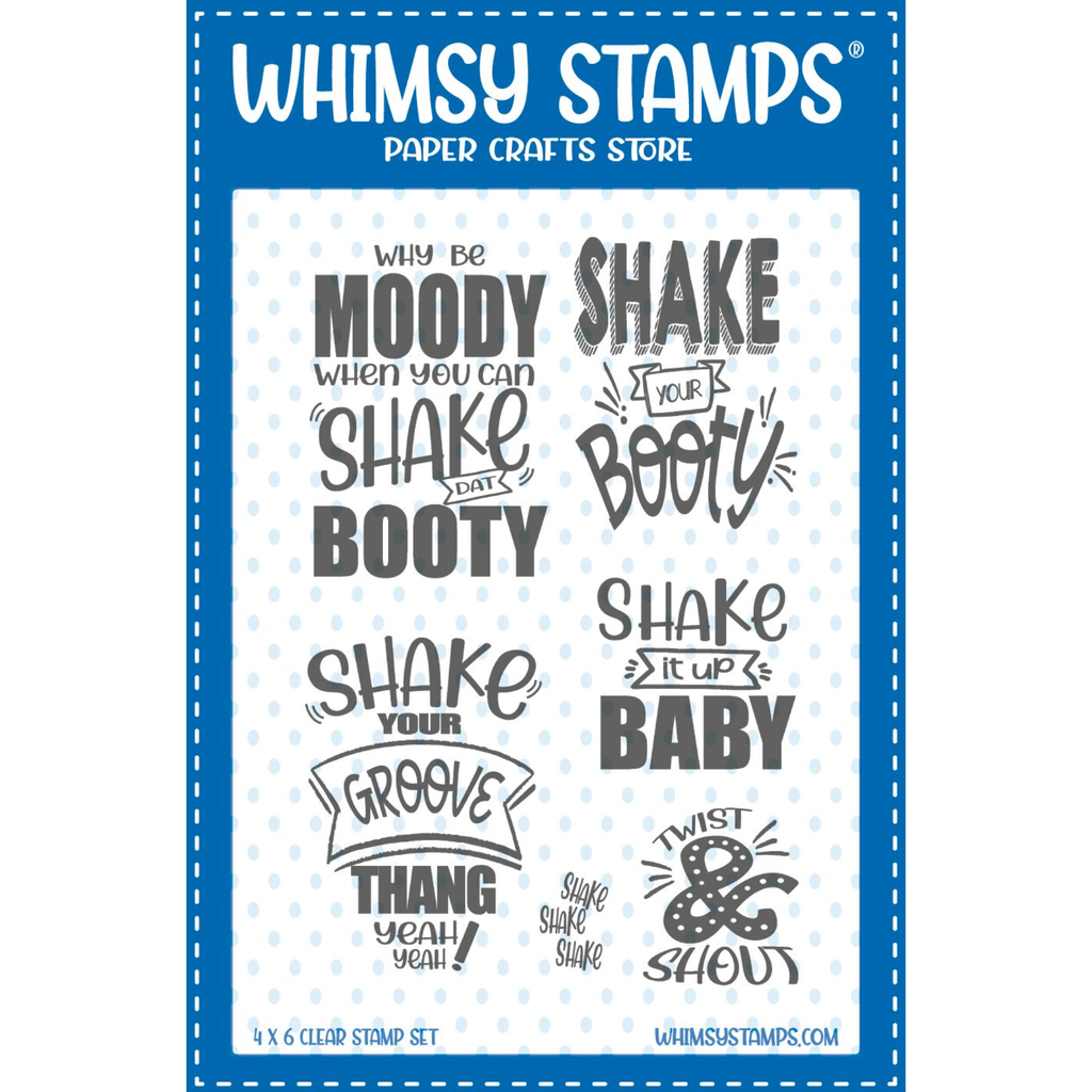 Whimsy Stamps Shake It! Clear Stamps CWSD280b