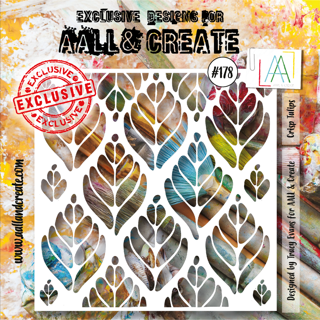 AALL & Create Crisp Tulips 6x6 Stencil aal178