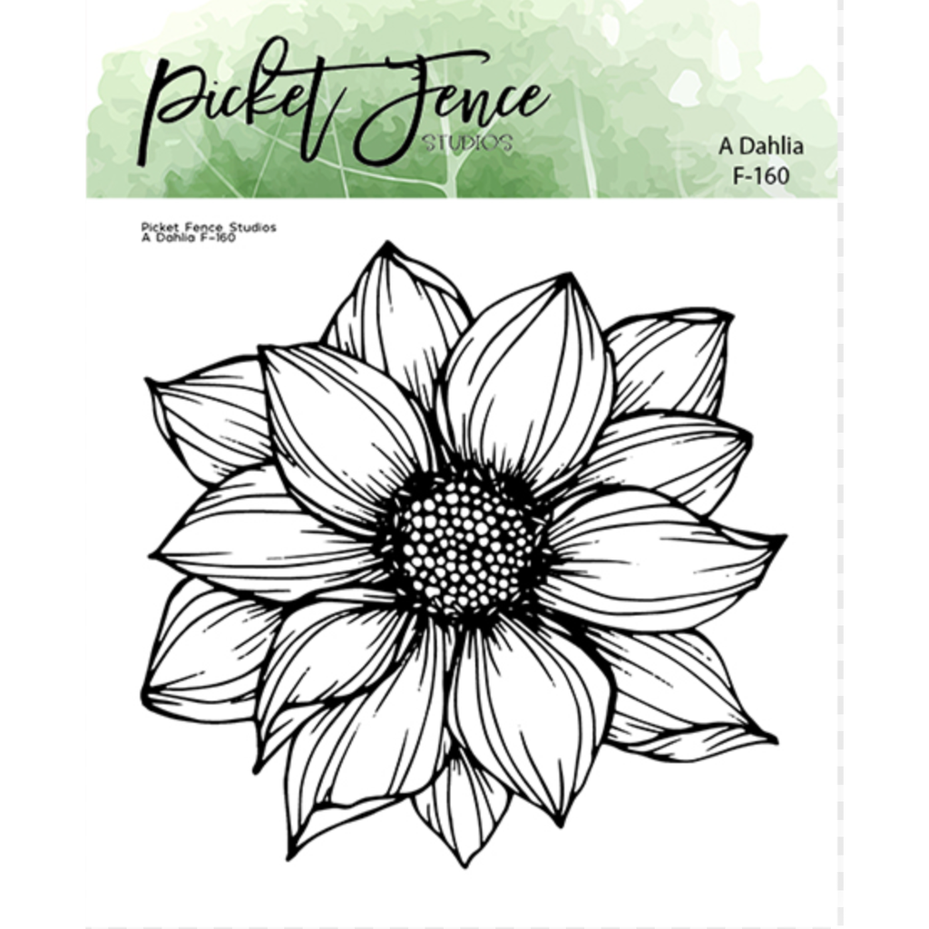 Picket Fence Studios A Dahlia Clear Stamp f-160