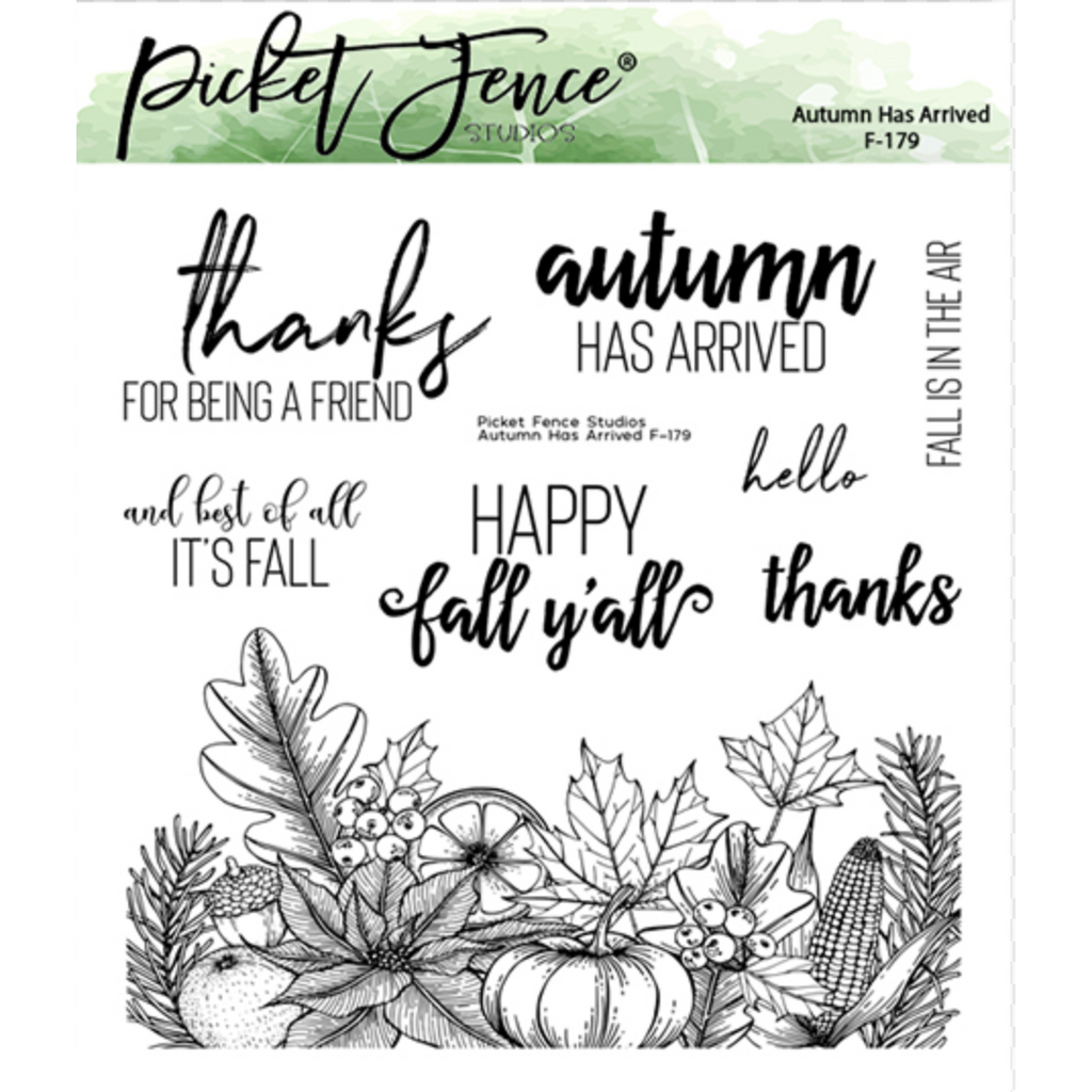 Picket Fence Studios Autumn has Arrived Clear Stamps f-179