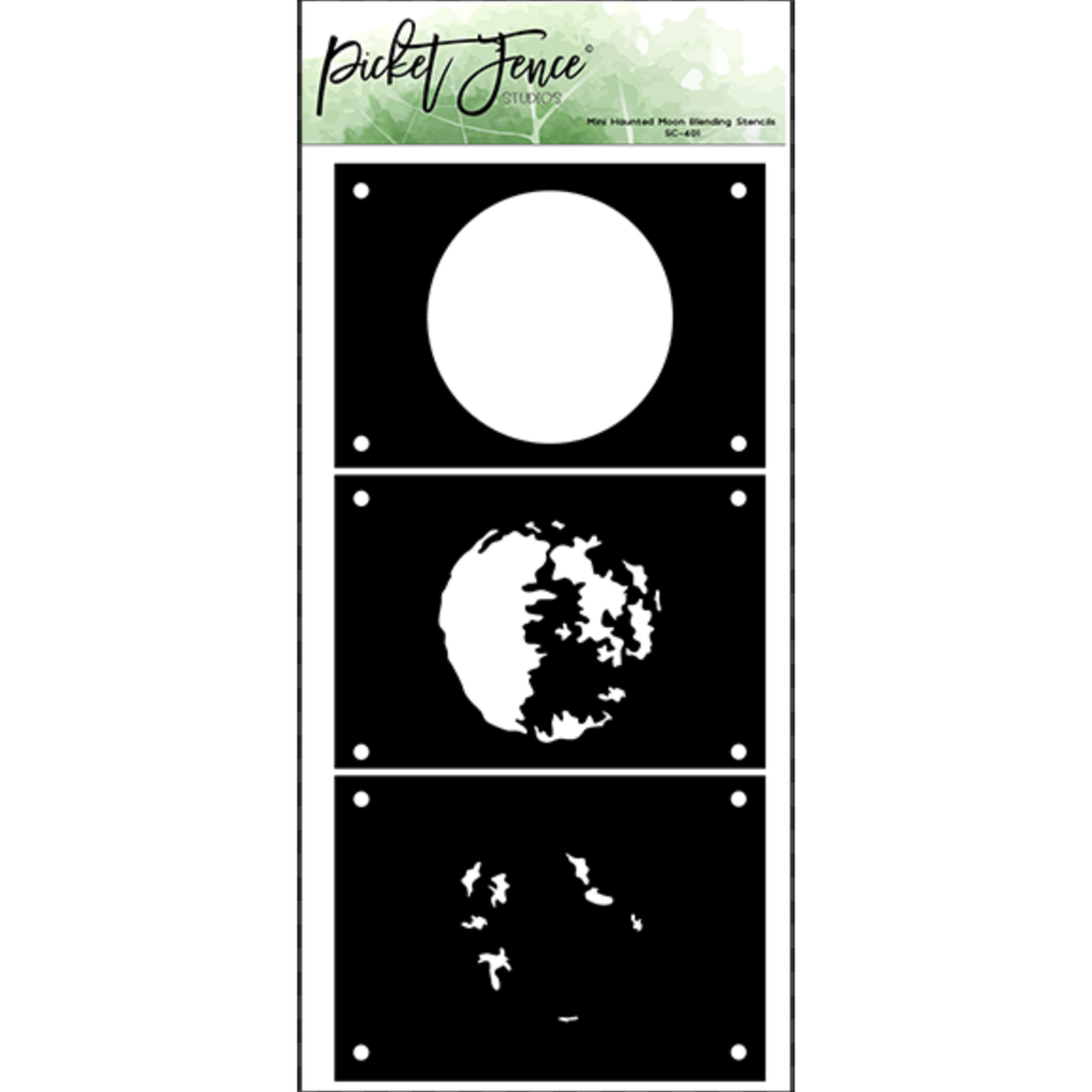 Picket Fence Studios Mini Haunted Moon Blending Stencil sc-401