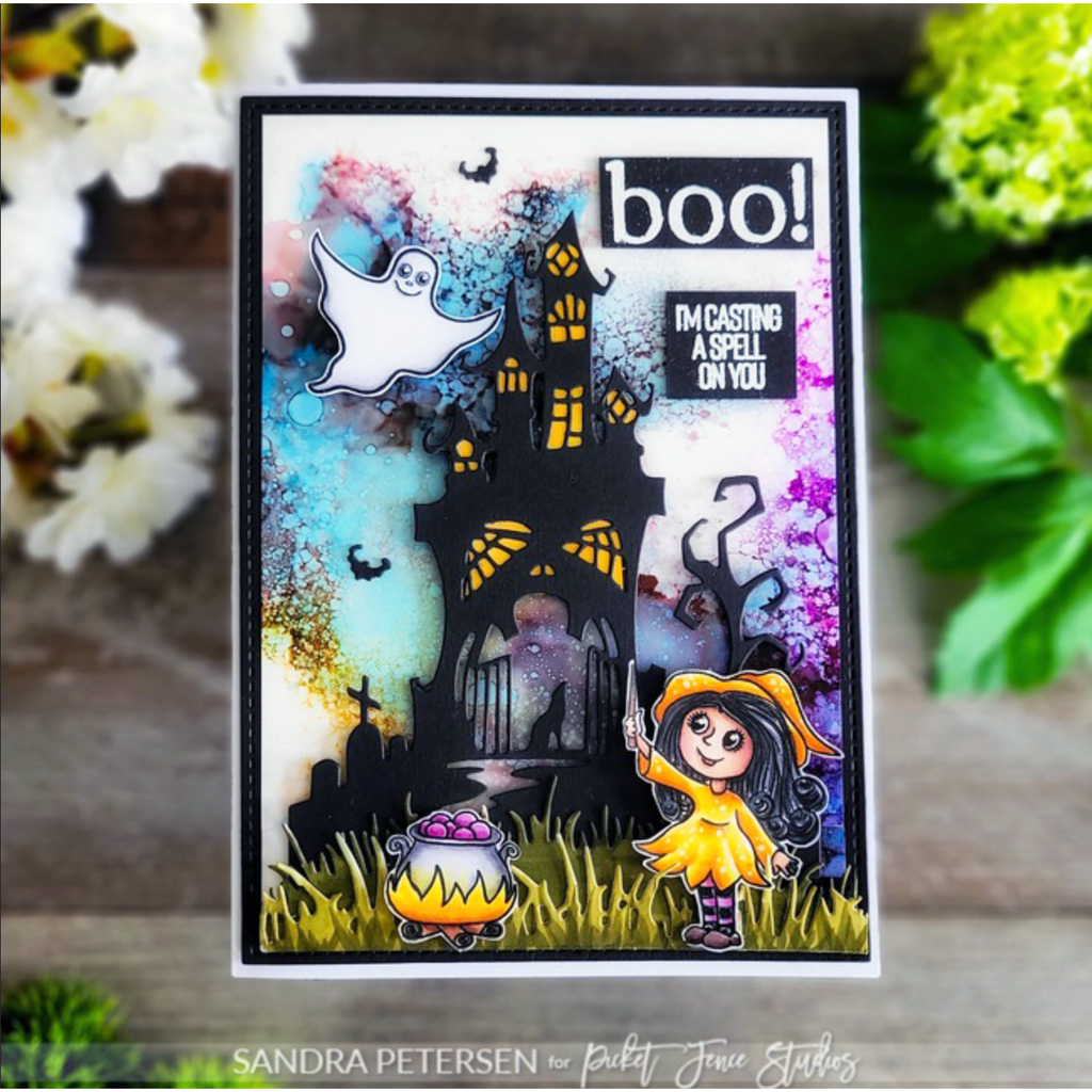 Picket Fence Studios A2 Ghost House Cover Plate Die pfsd-298 boo