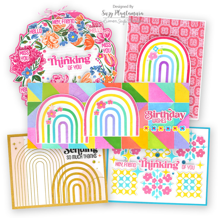 Pinkfresh Studio Lovely Blooms Choose Happy Patterned Paper