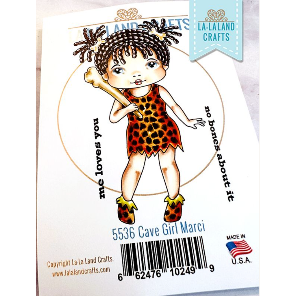 La-La Land Crafts Cling Stamp Cave Girl Marci 5536