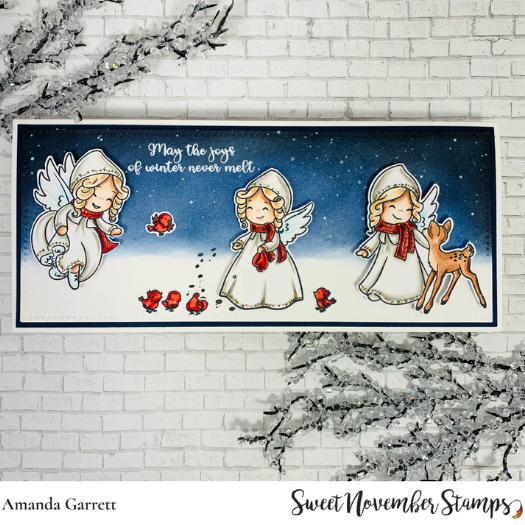 Sweet November Stamps Snow Angels Clear Stamp Set snsxmsa22