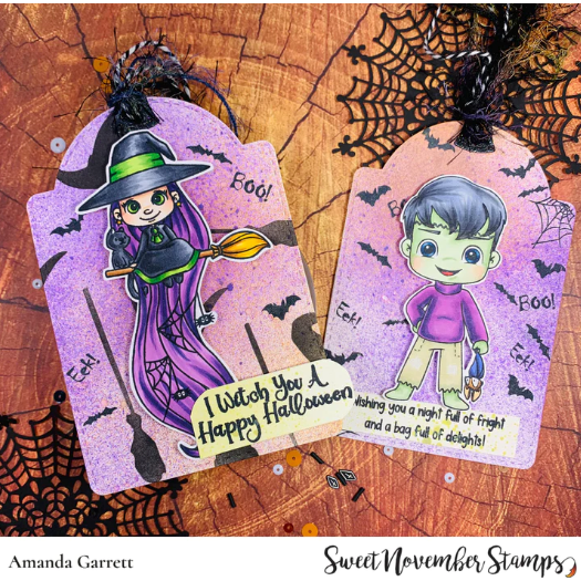 Sweet November Stamps Frightful Flutterbee Bram Clear Stamp Set snsffbr22 tags