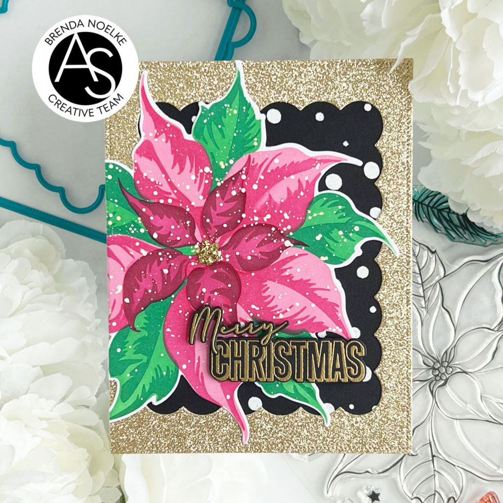 Alex Syberia Designs Falling Snow Stencil asdste98 Poinsettia