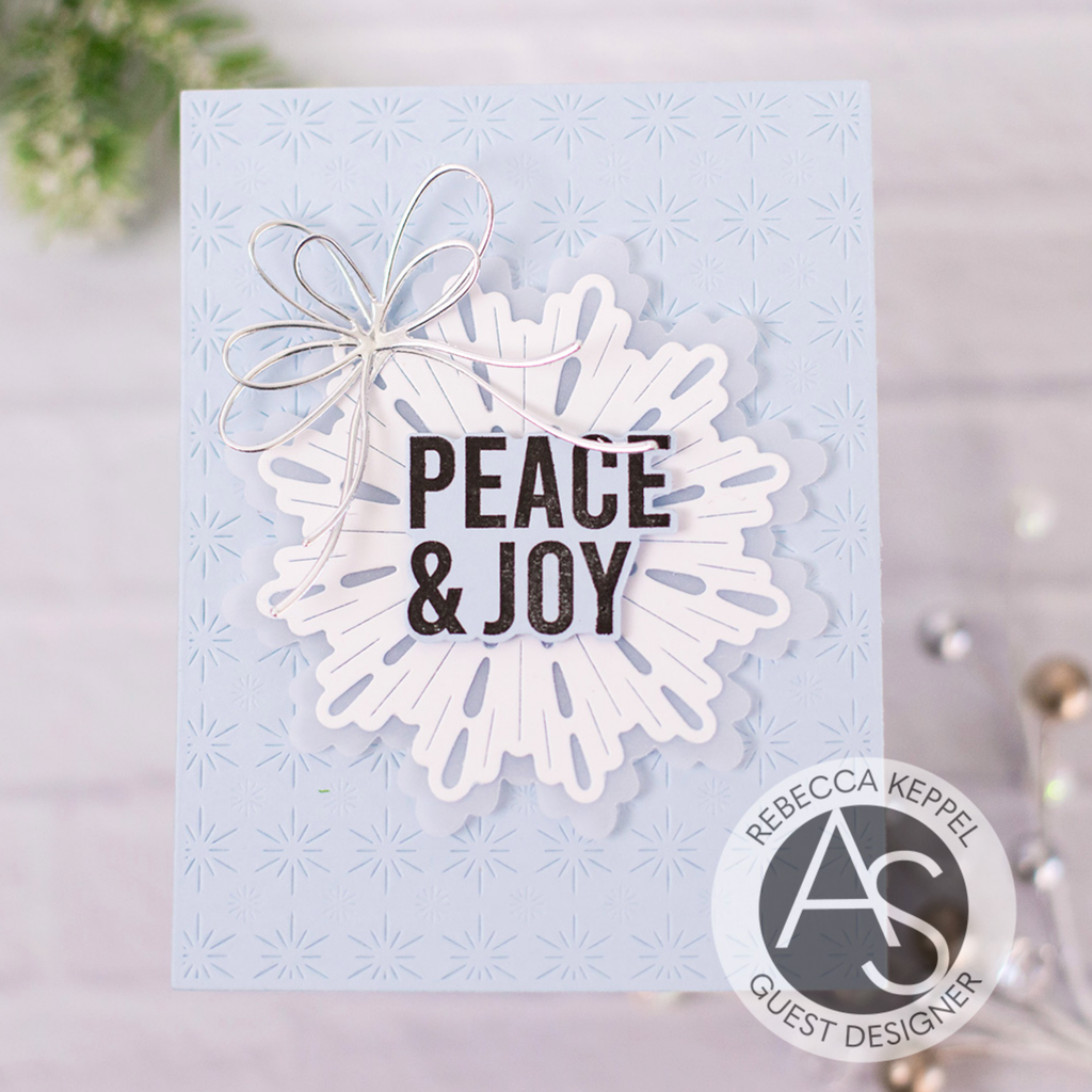 Alex Syberia Designs Christmas Sentiments Die Set asdcd96 Peace and Joy