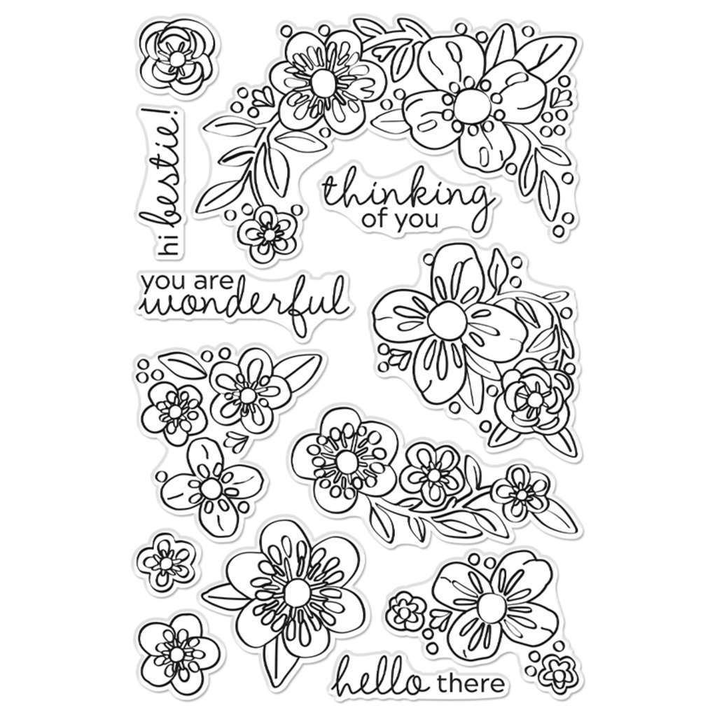 Hero Arts Clear Stamps Bold Flowers CM711