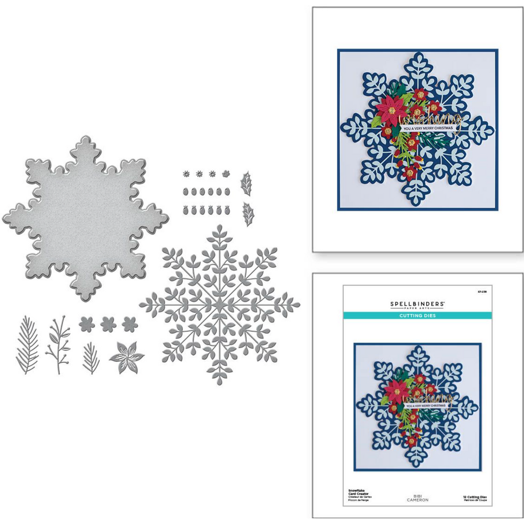 S7-236 Spellbinders Snowflake Card Creator Etched Dies detailed product photo