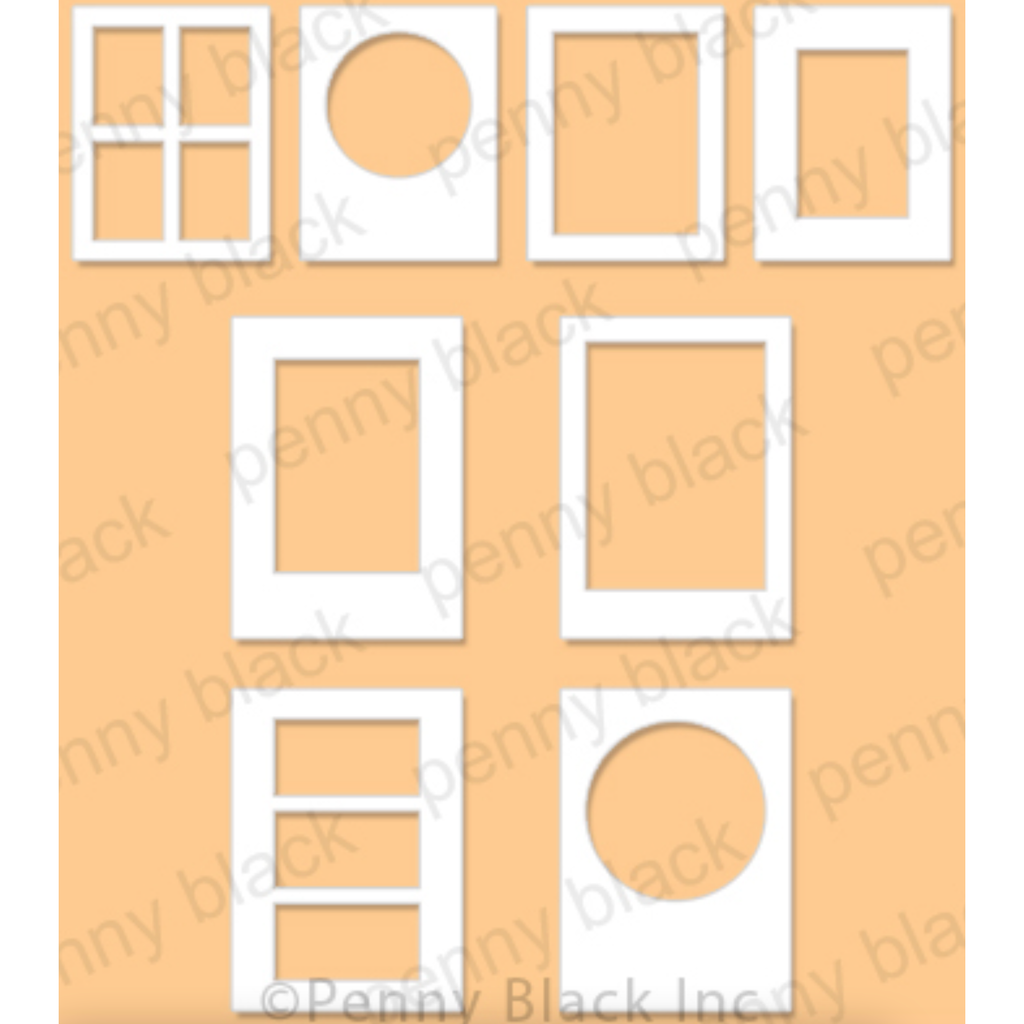 Penny Black Background Basics Stencils 25-021