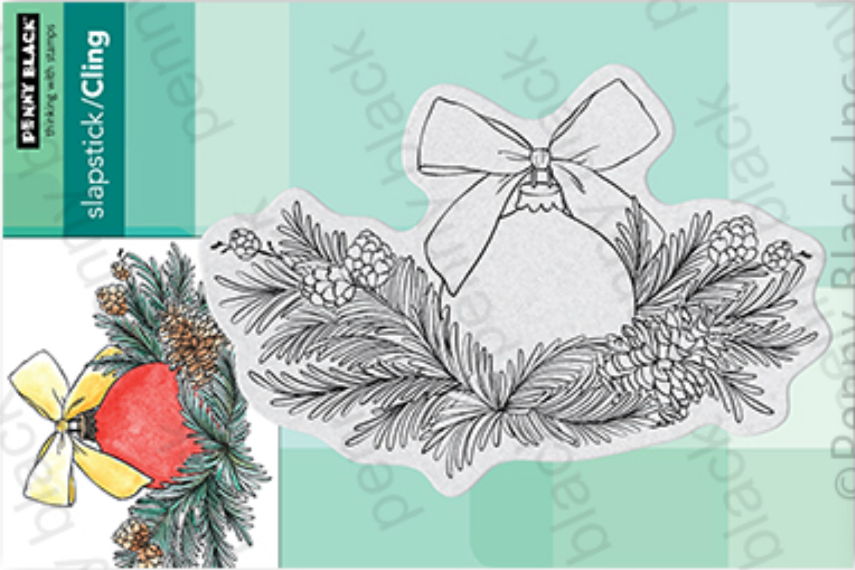 Pine Cones & Holly - Clear Stamp of The Month