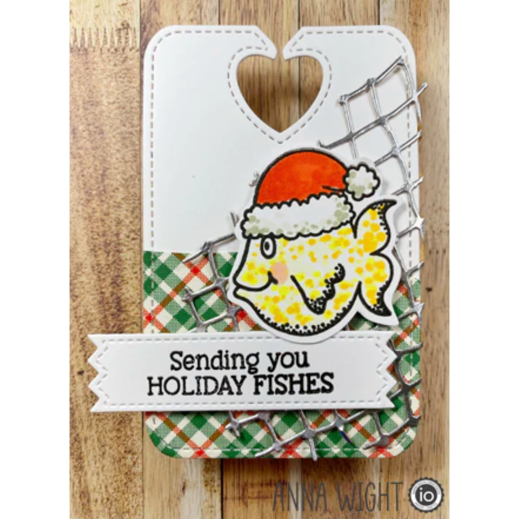 Impression Obsession Clear Stamps Holiday Fishes mc1223 holiday fishes