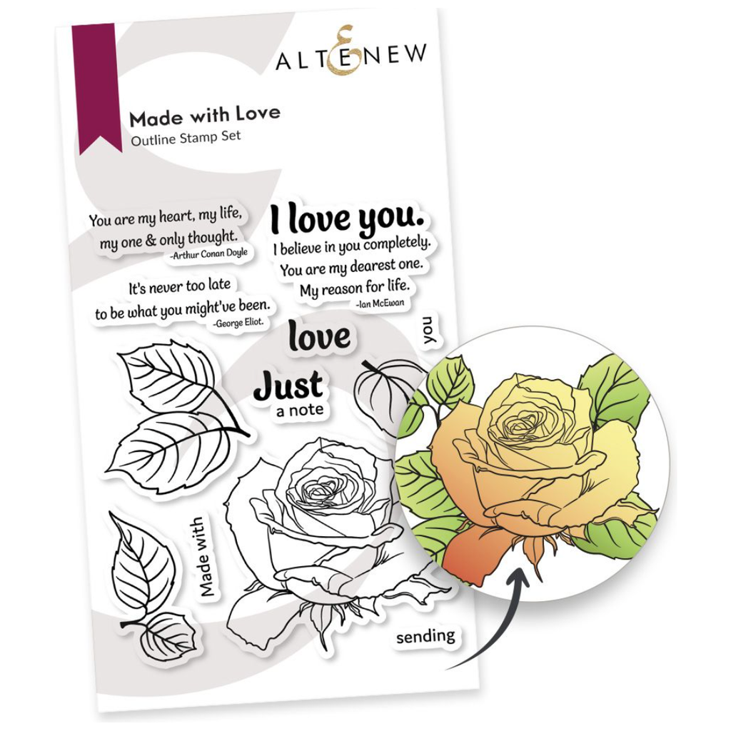 Altenew Made with Love Clear Stamps alt8130