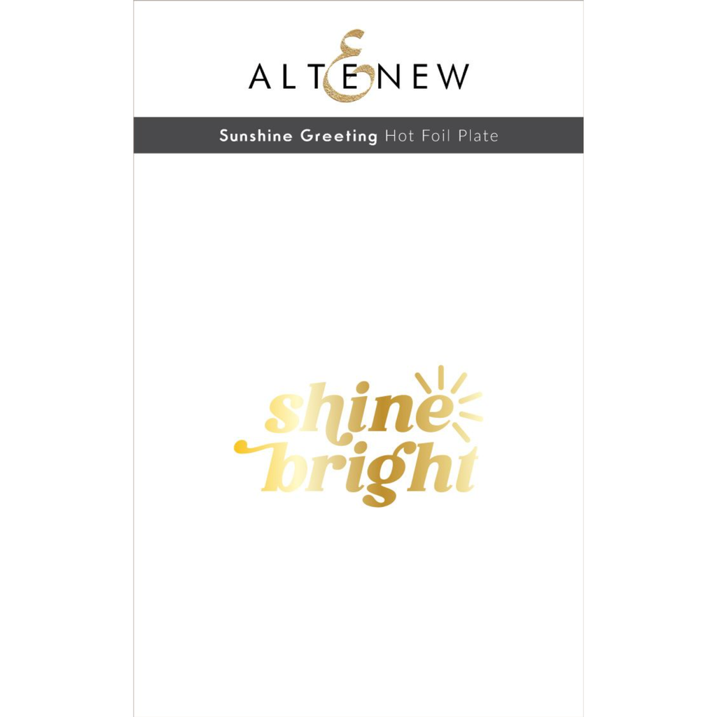 Altenew Sunshine Greeting Hot Foil Plate alt8128