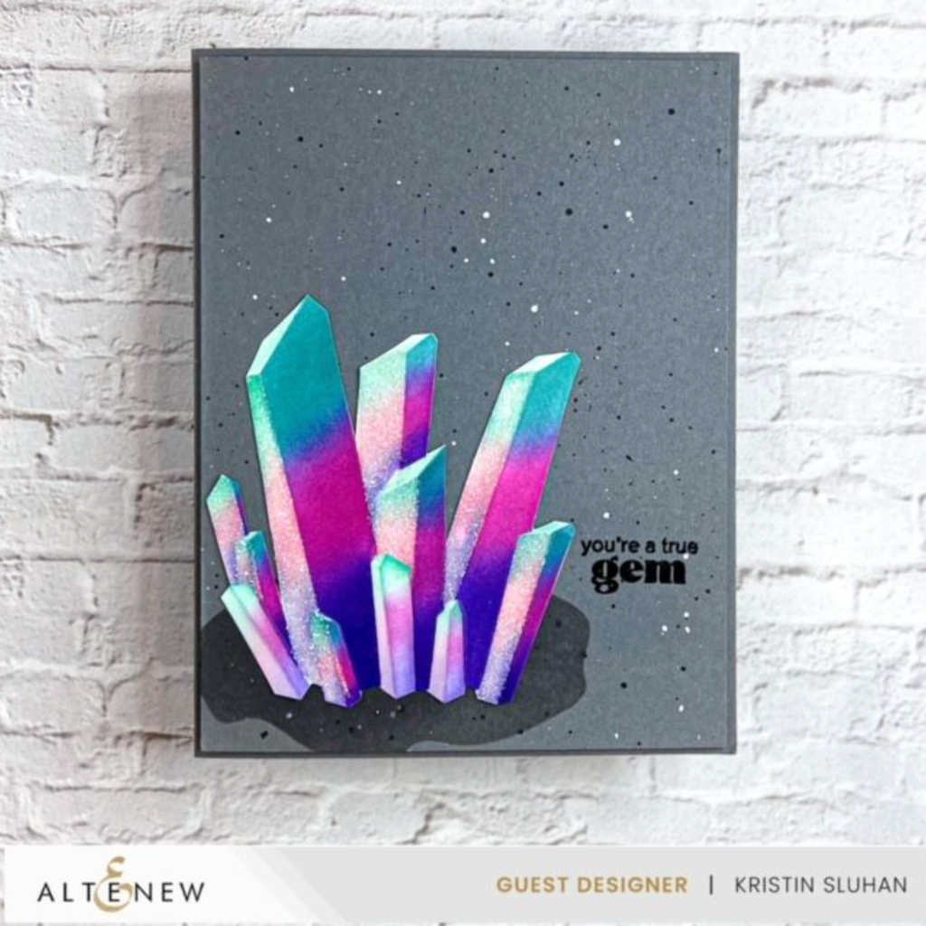 Altenew Shining Crystals 3D Embossing Folder alt8126 you're a gem