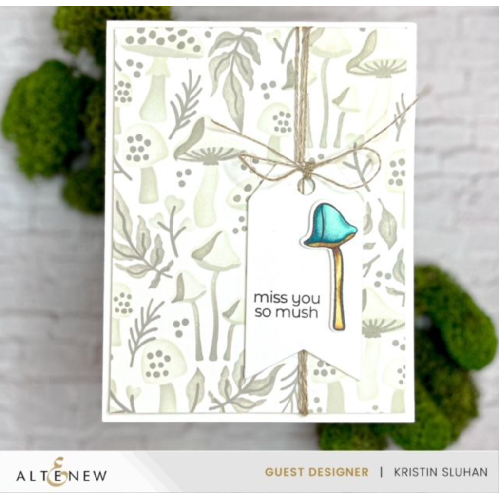 Altenew Mushroom Greetings Clear Stamps alt8124 miss you