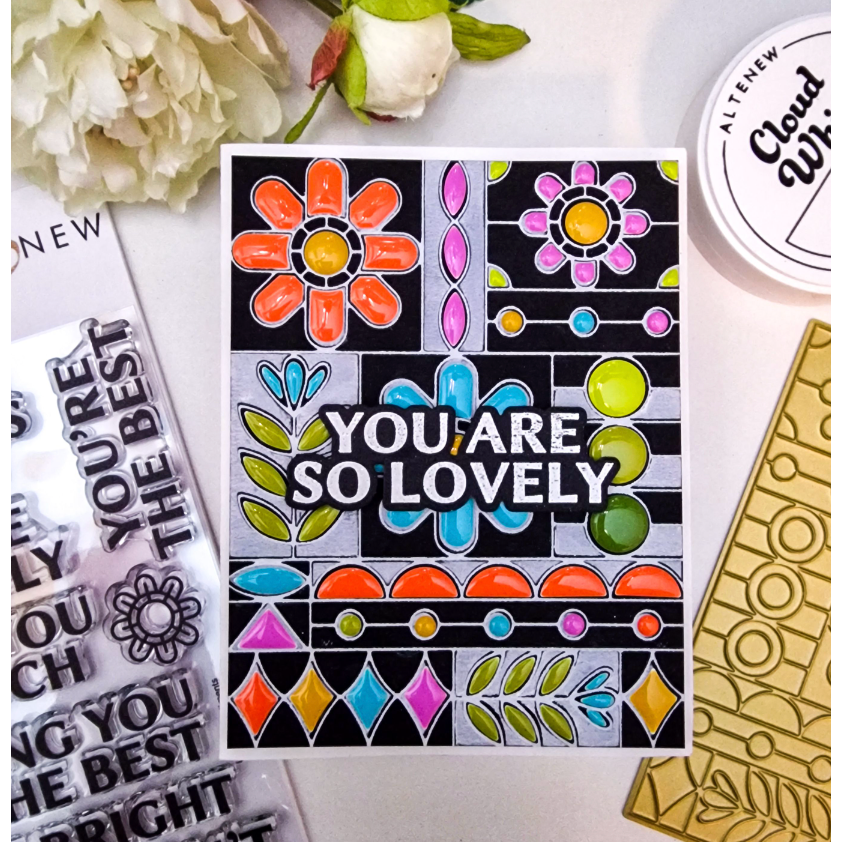 Altenew Uplifting Sentiments Dies alt8122 you are lovely