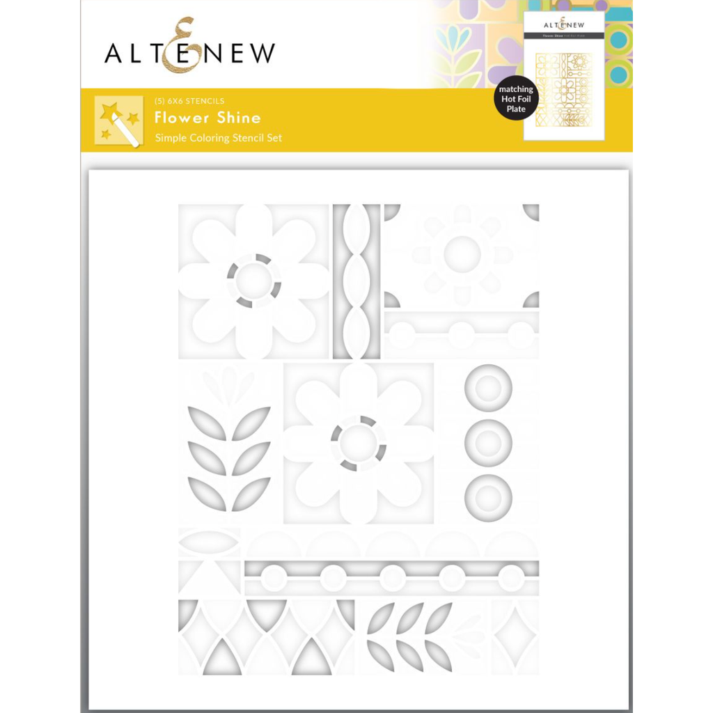 Altenew Flower Shine Simple Coloring Stencils alt8118