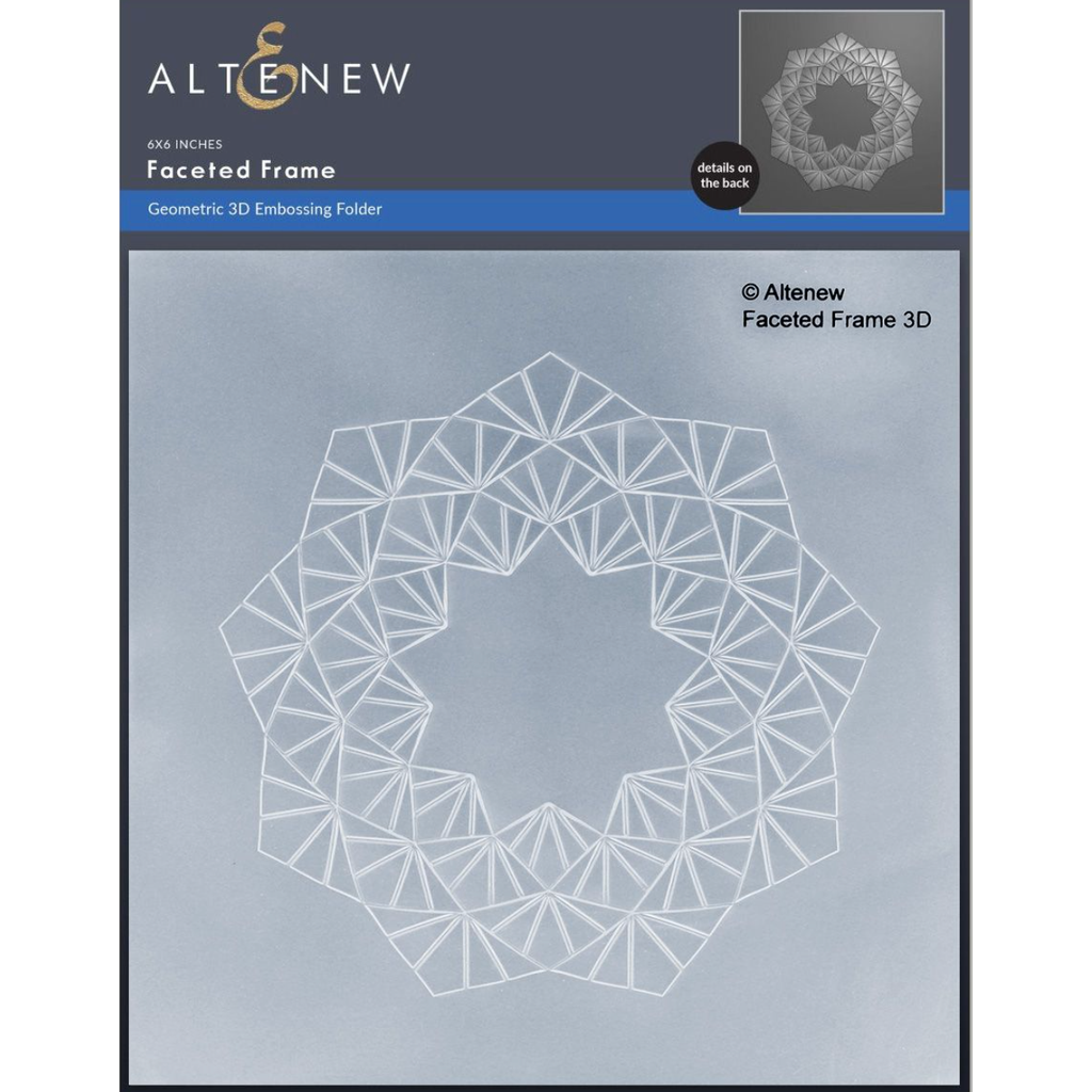 Altenew Faceted Frame 3D Embossing Folder alt8113