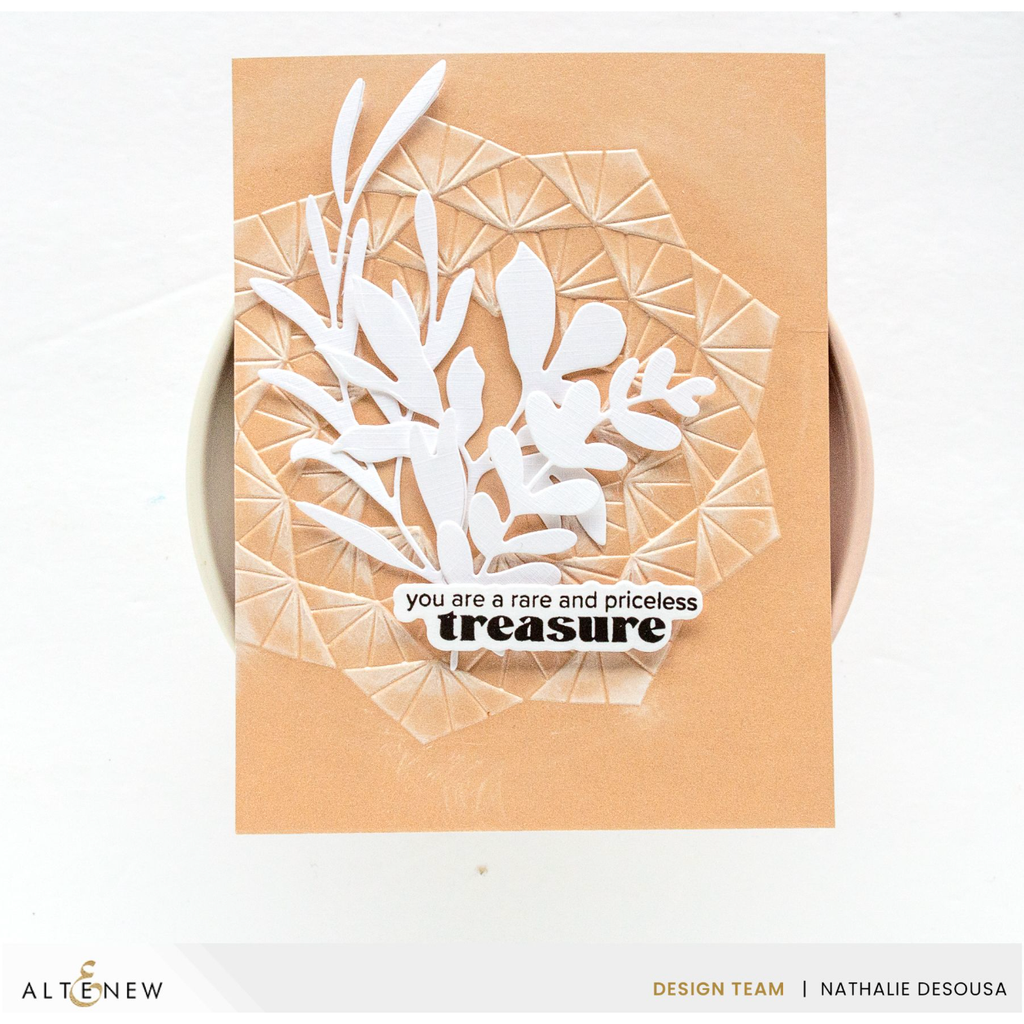 Altenew Faceted Frame 3D Embossing Folder alt8113 treasure