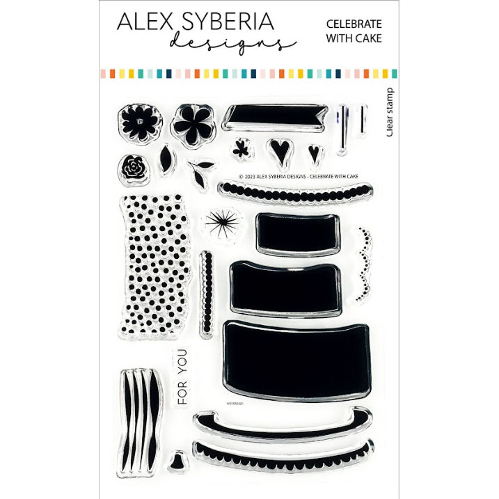 Alex Syberia Designs Celebrate with Cake Clear Stamp Set asd-sta-103