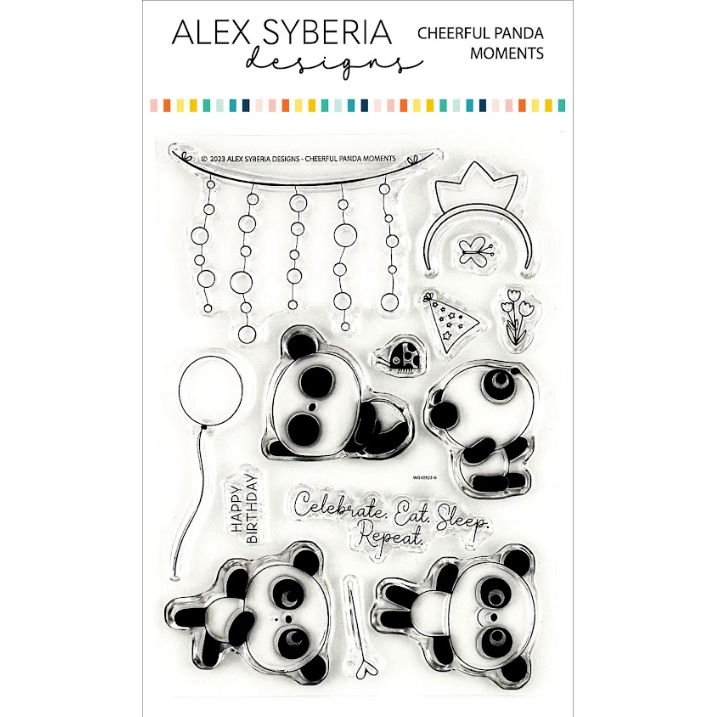 Alex Syberia Designs Cheerful Panda Moments Clear Stamp Set asd-sta-114