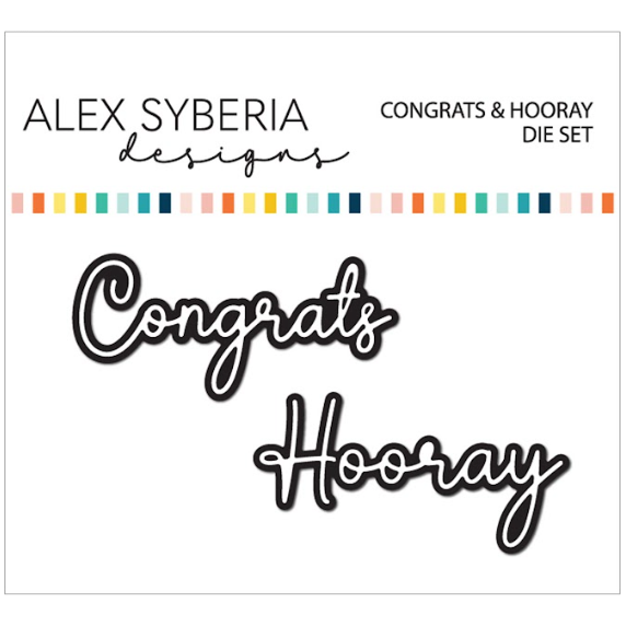 Alex Syberia Designs Congrats and Hooray Die Set asd-d-119