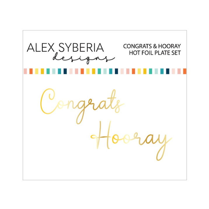 Alex Syberia Designs Congrats and Hooray Hot Foil Plate Set asd-hf-119