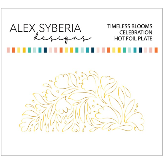 Alex Syberia Designs Timeless Blooms Celebration Hot Foil Plate asd-hf-106