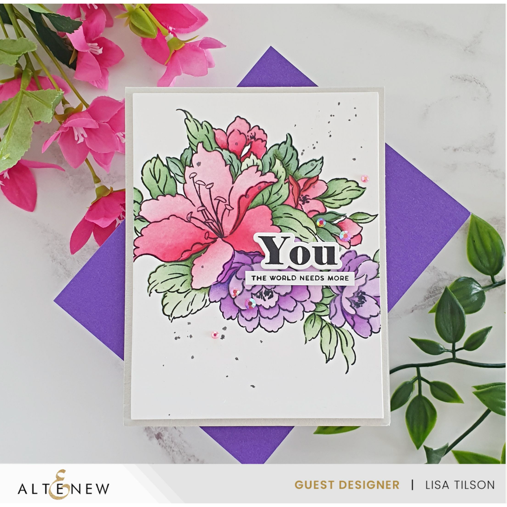 Altenew Bold Bouquet Layering Stencils alt7685 pretty flowers