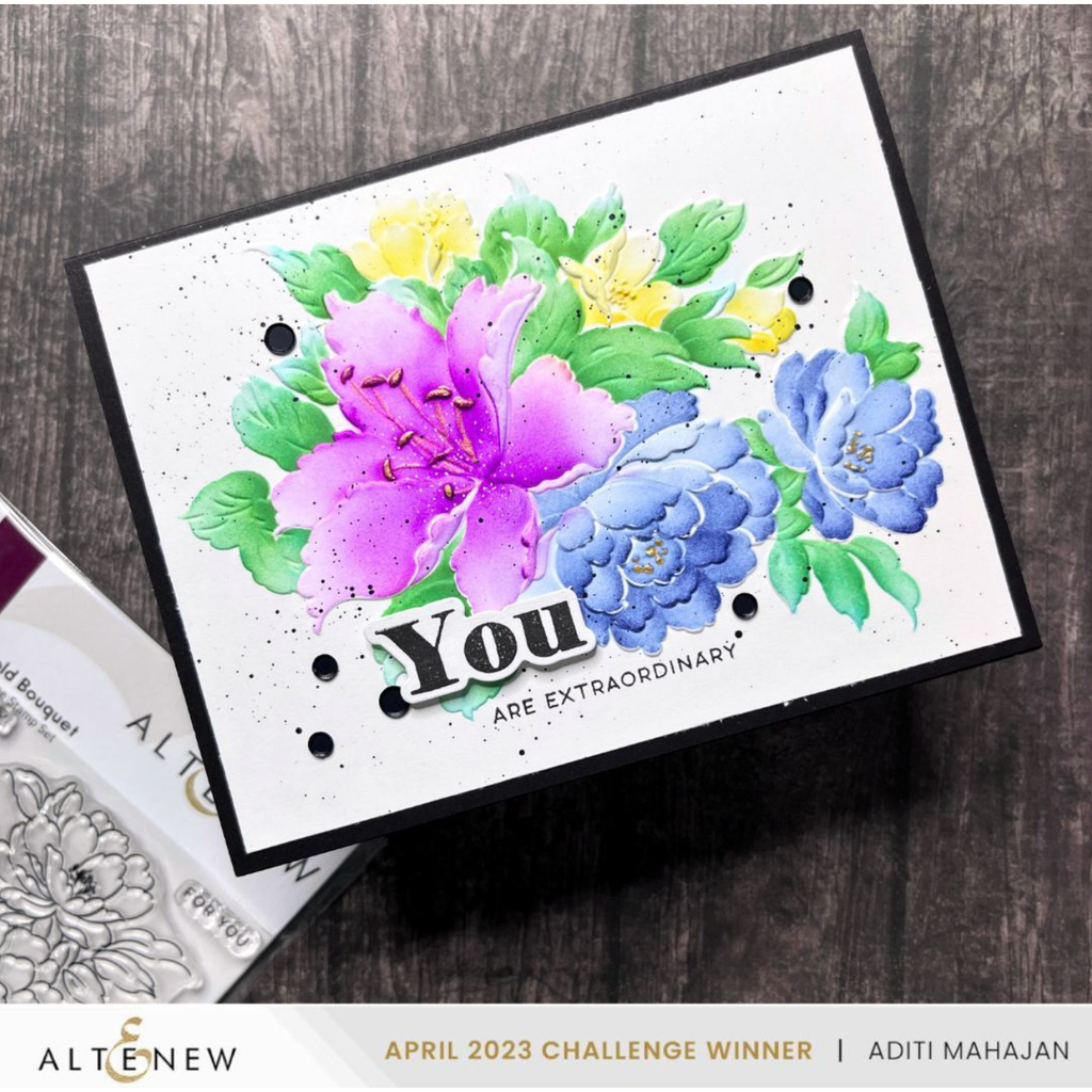 Altenew Bold Bouquet Layering Stencils alt7685 bold blooms