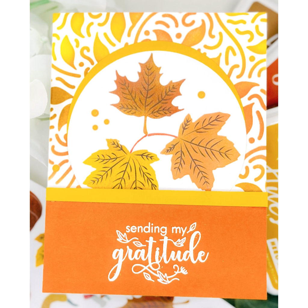 Hero Arts Pumpkin and Leaves Hero Transfer Rub Ons rt114 gratitude