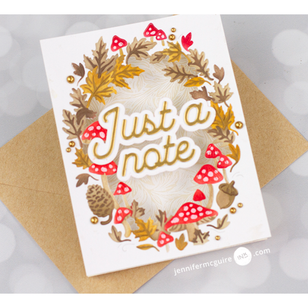 Hero Arts Cling Stamp Style Acanthus Prints cg927 just a note | color-code:ALT01