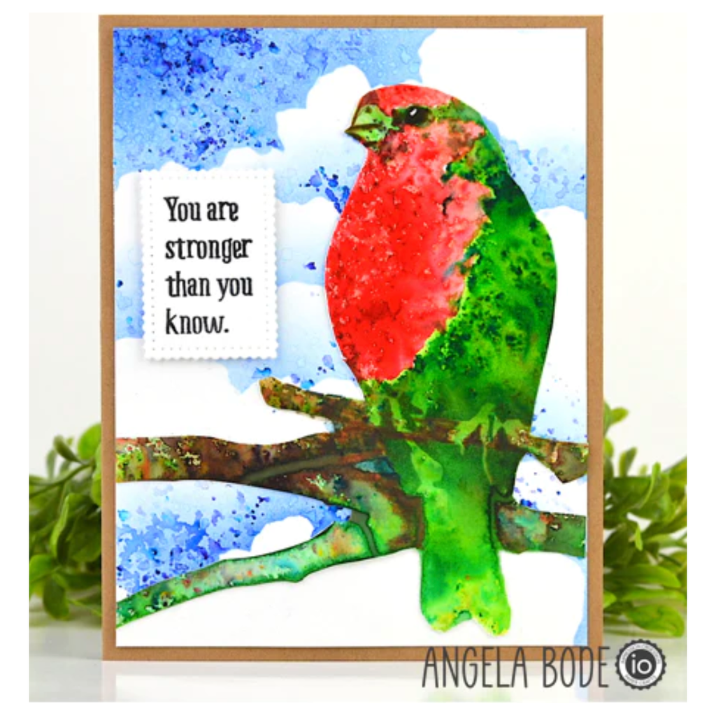 Impression Obsession Cloud Finch Layered Stencils sten023 you are strong