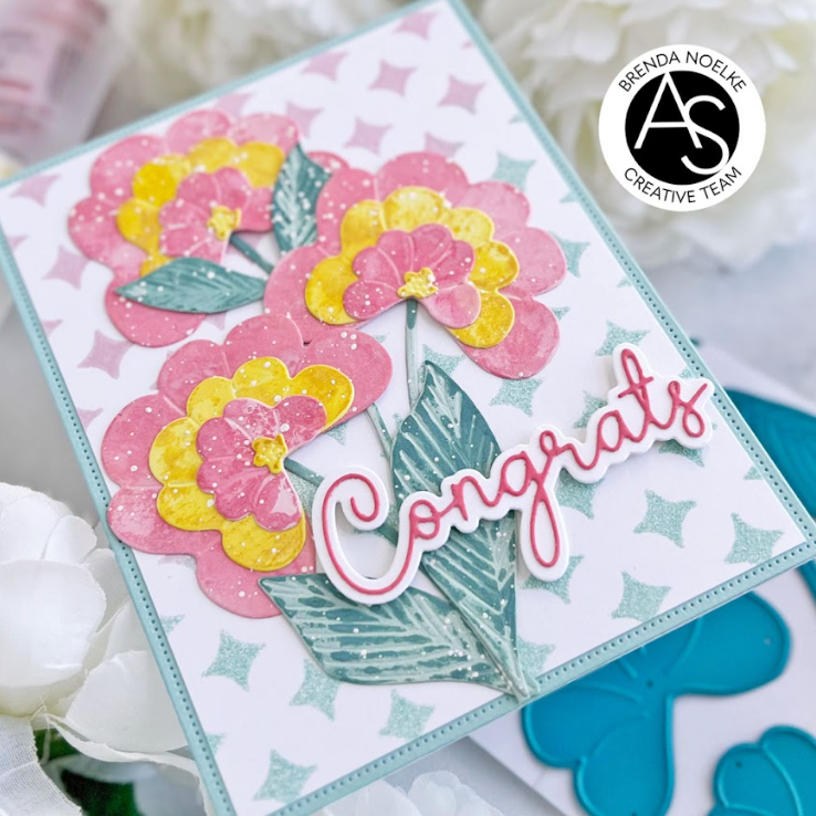 Alex Syberia Designs Congrats and Hooray Die Set asd-d-119 pastel